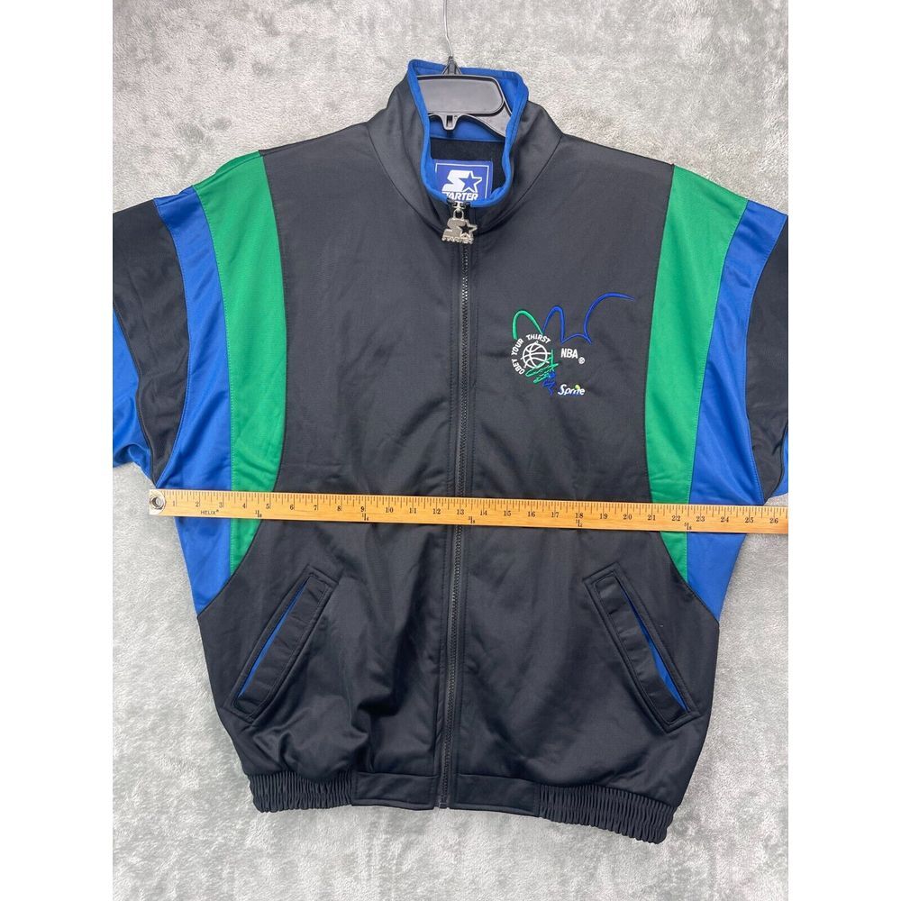 NWT Starter Men's Full Zip Jacket Size Large Short Sleeve Sprite NBA Warm Up VTG - Picture 2 of 10